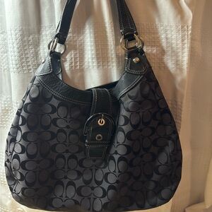 Coach Signature Logo SoHo Bag Black